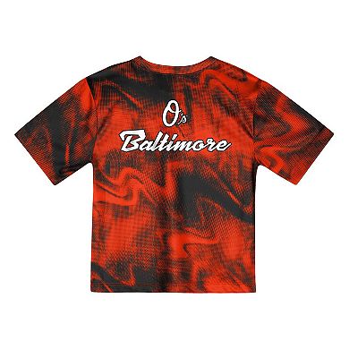 Toddler Orange/Black Baltimore Orioles Pinch Hitter Infielder T-Shirt & Shorts Set