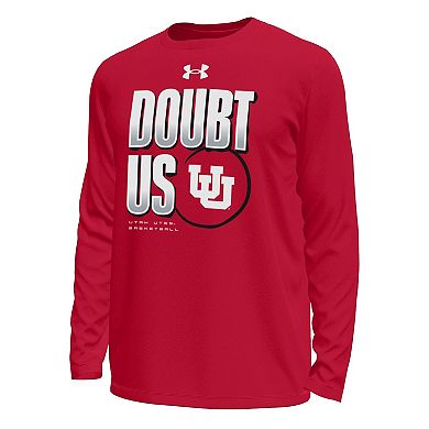 Men's Under Armour Red Utah Utes March Madness Unity Long Sleeve T-Shirt
