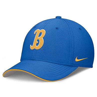 Men's Nike Blue UCLA Bruins 2025 Dugout Coaches Rise Swoosh Performance Flex Hat