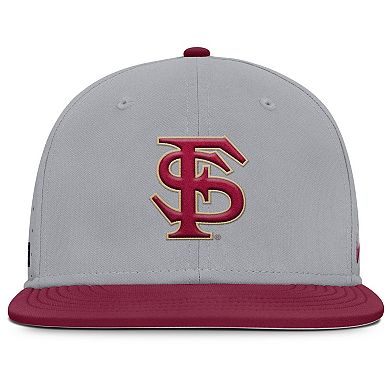 Men's Nike Gray Florida State Seminoles On-Field Dugout True Performance Fitted Hat