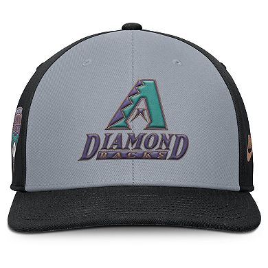 Men's Nike Gray/Black Arizona Diamondbacks Pro Performance Snapback Hat