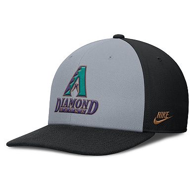 Men's Nike Gray/Black Arizona Diamondbacks Pro Performance Snapback Hat