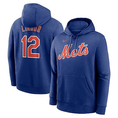 Men's Nike Francisco Lindor Royal New York Mets Player Name & Number Club Pullover Hoodie