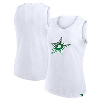 Women's Fanatics White Dallas Stars Slub Tank Top