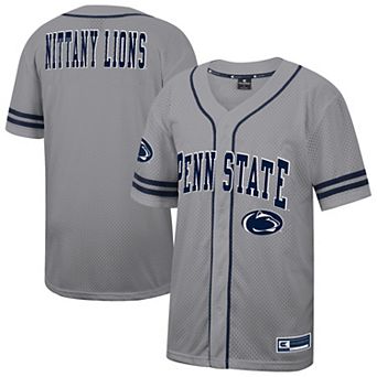 Men's Colosseum Gray Penn State Nittany Lions Free Spirited Baseball Jersey