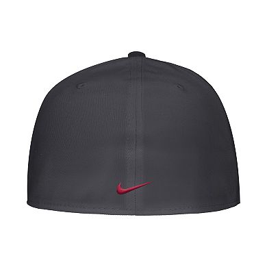 Men's Nike Anthracite Washington State Cougars On-Field Baseball Performance Fitted Hat