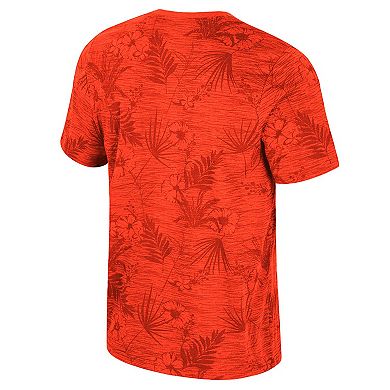 Men's Colosseum Orange Clemson Tigers Floral Printed T-Shirt