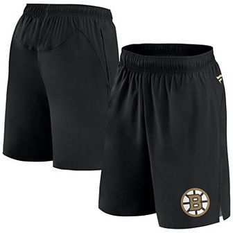 Men's Fanatics Black Boston Bruins Tech Performance Shorts