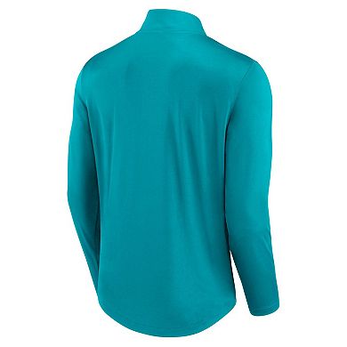 Men's Fanatics Aqua Charlotte Hornets Lightweight Quarter-Zip Pullover