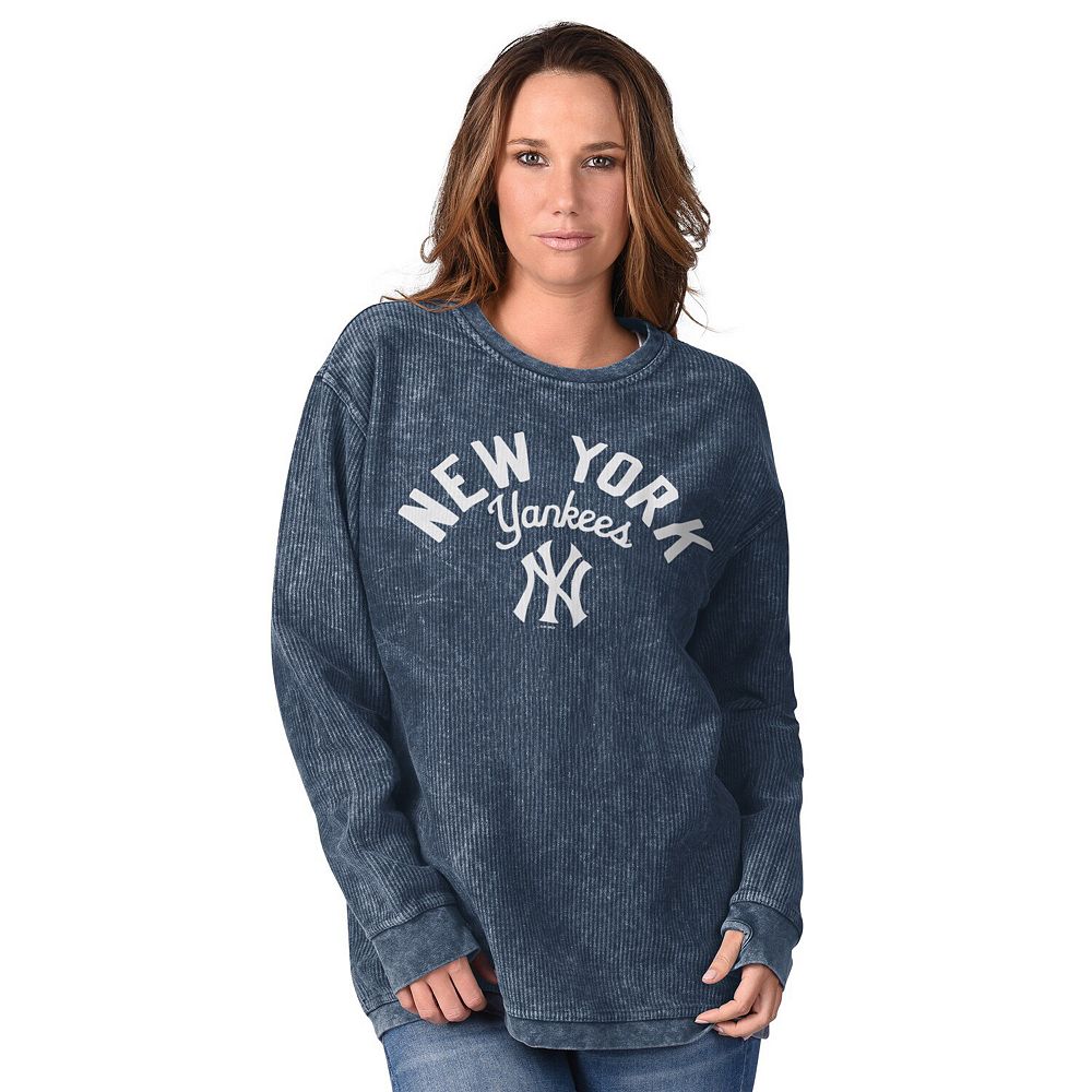 Sweat à capuche léger entièrement zippé New York Yankees Offensive Line Up - Bleu marine