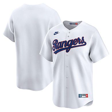 Men's Nike White Texas Rangers Throwback Cooperstown Collection Limited Jersey