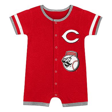 Infant Red Cincinnati Reds Double Hit Coverall 2-Piece Set