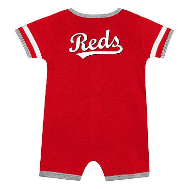 Infant Red Cincinnati Reds Double Hit Coverall 2-Piece Set