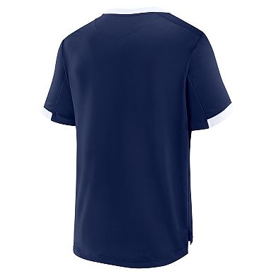 Men's Fanatics Navy Sporting Kansas City Stoppage Time Striker T-Shirt