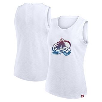 Women's Fanatics White Colorado Avalanche Slub Tank Top
