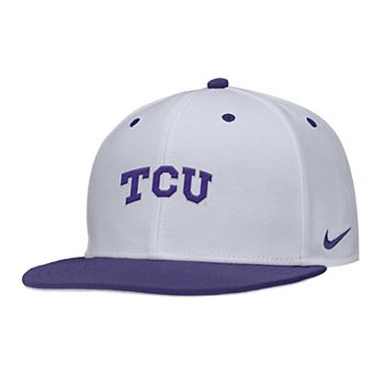 Men's Nike White TCU Horned Frogs On-Field Baseball Performance Fitted Hat