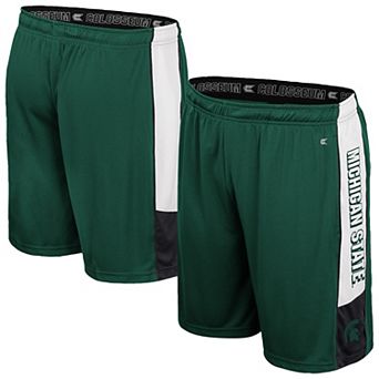 Men's Colosseum Green Michigan State Spartans Quantum Shorts