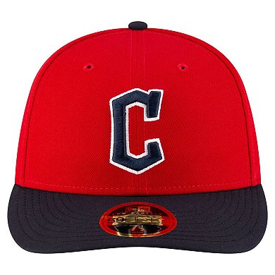 Men's New Era Red/Black Cleveland Guardians Authentic Collection On-Field Low Profile 59FIFTY Fitted Hat