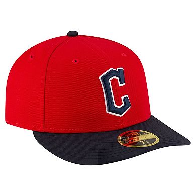 Men's New Era Red/Black Cleveland Guardians Authentic Collection On-Field Low Profile 59FIFTY Fitted Hat