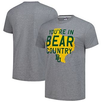 Unisex Charlie Hustle Heather Gray Baylor Bears Bear Country Tri-Blend T-Shirt