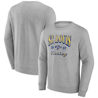 Men's Fanatics Gray St. Louis Blues Nimbus Fleece Pullover Sweatshirt
