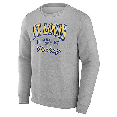 Men's Fanatics Gray St. Louis Blues Nimbus Fleece Pullover Sweatshirt