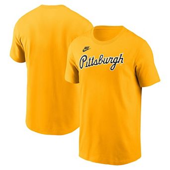 Men's Nike Gold Pittsburgh Pirates Cooperstown Wordmark T-Shirt