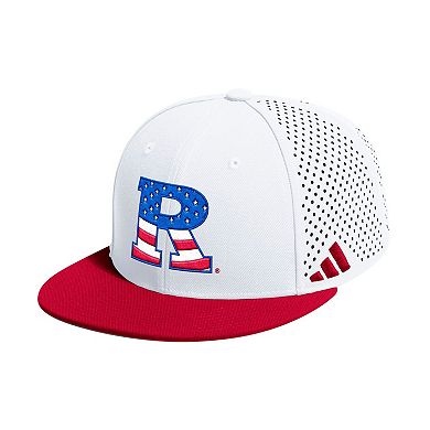 Men's adidas White Rutgers Scarlet Knights On-Field Fitted Baseball Hat