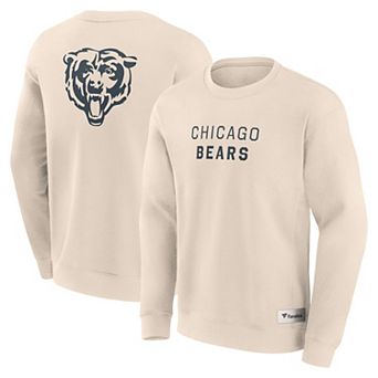 Men's Fanatics Cream Chicago Bears Elements Future Ground Lettering Pullover Sweatshirt