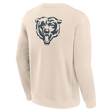 Men's Fanatics Cream Chicago Bears Elements Future Ground Lettering Pullover Sweatshirt