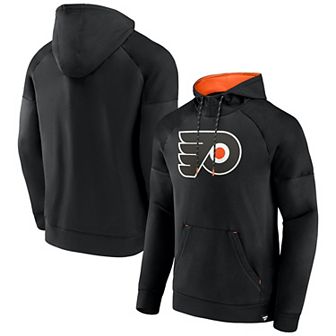 Men's Fanatics Black Philadelphia Flyers Iconic Defender Raglan Pullover Hoodie
