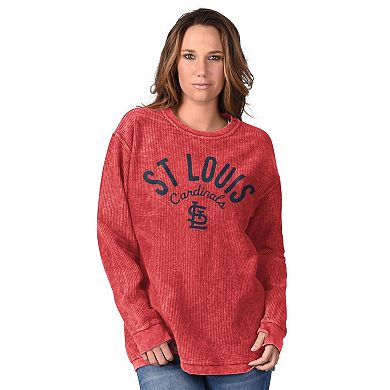 Women's G-III 4Her by Carl Banks Red St. Louis Cardinals Comfy Cord Pullover Sweatshirt