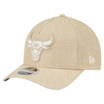 Men's New Era Tan Chicago Bulls Injection Woven A-Frame 9FORTY Adjustable Hat
