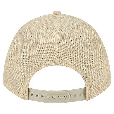 Men's New Era Tan Chicago Bulls Injection Woven A-Frame 9FORTY Adjustable Hat