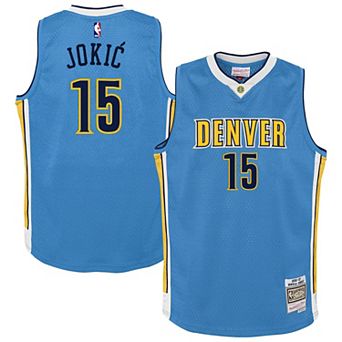 Youth Mitchell & Ness Nikola Jokic Light Blue Denver Nuggets 2016/17 Hardwood Classics Swingman Jersey