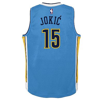 Youth Mitchell & Ness Nikola Jokic Light Blue Denver Nuggets 2016/17 Hardwood Classics Swingman Jersey