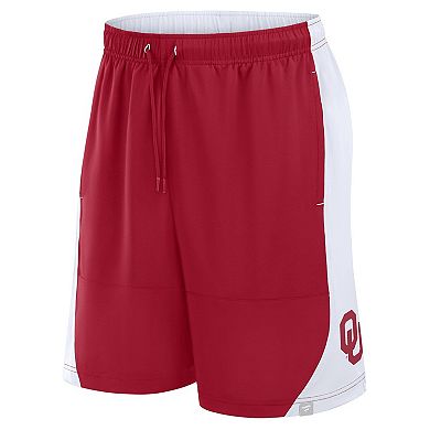 Men's Fanatics Crimson/White Oklahoma Sooners Strength Unleashed Shorts