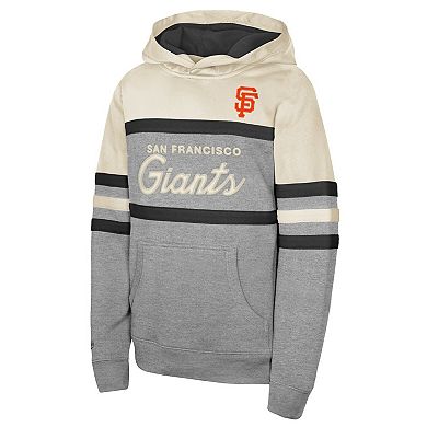 Youth��Mitchell & Ness Cream San Francisco Giants Head Coach Pullover Hoodie