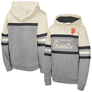 Youth��Mitchell & Ness Cream San Francisco Giants Head Coach Pullover Hoodie