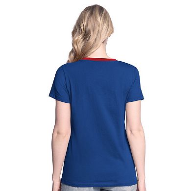 Women's G-III 4Her by Carl Banks Royal Philadelphia Phillies Pitch T-Shirt