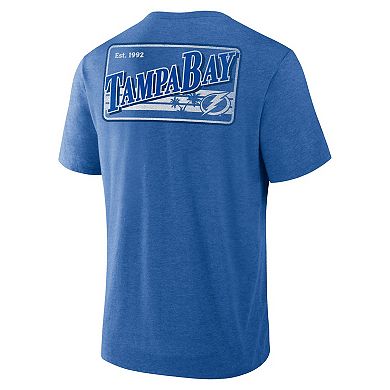 Men's Fanatics Heather Blue Tampa Bay Lightning Fan Lanes Tri-Blend T-Shirt