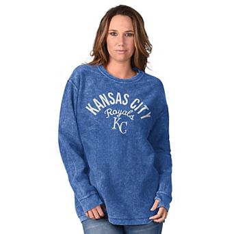 Women's G-III 4Her by Carl Banks Royal Kansas City Royals Comfy Cord Pullover Sweatshirt