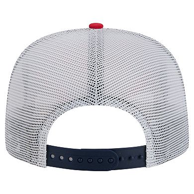 Men's New Era Red/Navy Houston Texans Throwback Dye Golfer Snapback Hat