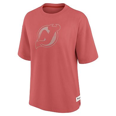 Women's Fanatics Red New Jersey Devils Elements Raw Edge Future Ground T-Shirt