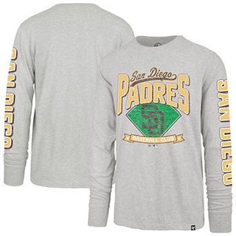 Men's '47 Gray San Diego Padres Fair Ball Franklin Long Sleeve T-Shirt