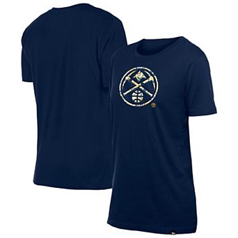 Women's New Era Navy Denver Nuggets Glam Game Flower T-Shirt