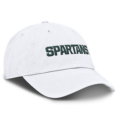Men's Nike White Michigan State Spartans Core Club Mascot Wordmark Adjustable Hat