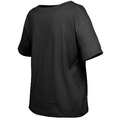 Girl's Youth New Era Black Vegas Golden Knights Flip Sequin T-Shirt