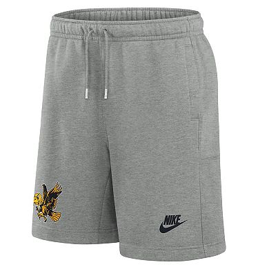 Men's Nike Heather Gray Iowa Hawkeyes Legacy Fleece Essential Shorts