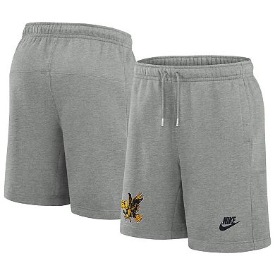 Men's Nike Heather Gray Iowa Hawkeyes Legacy Fleece Essential Shorts